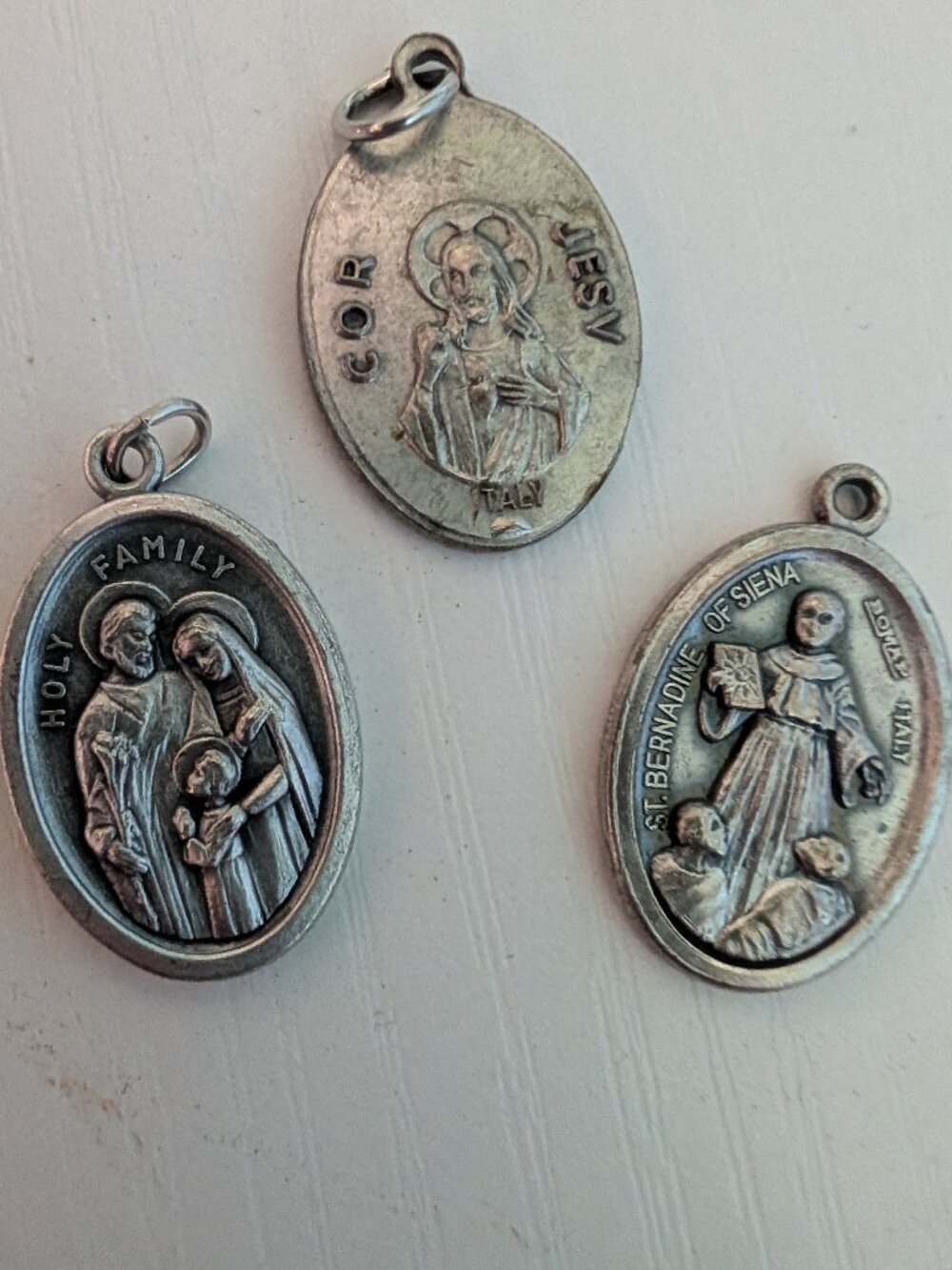 Vintage Catholic Medal Lot: St. Benedict, Holy Family, & Way of the Cross